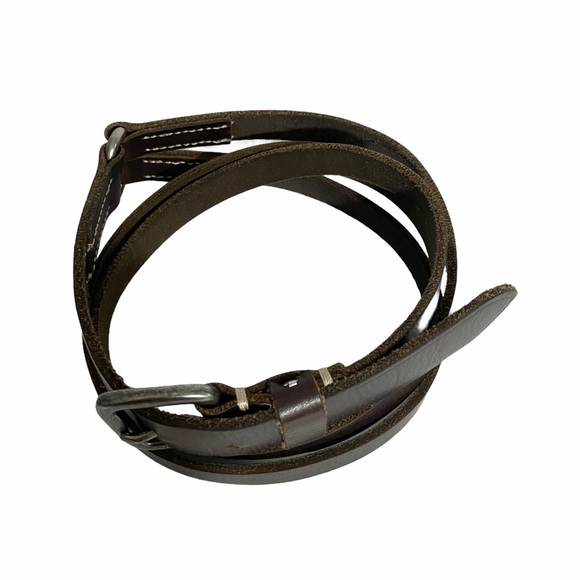 Brown Leather Belt Split in back, 38 1/2” long - Picture 5 of 7